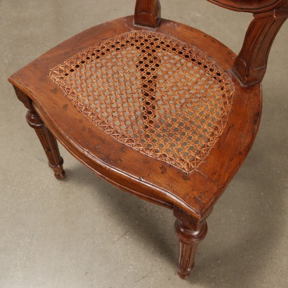 Pair of Neoclassical Walnut Chairs