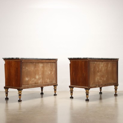 Paire de commodes Empire Lucchesi