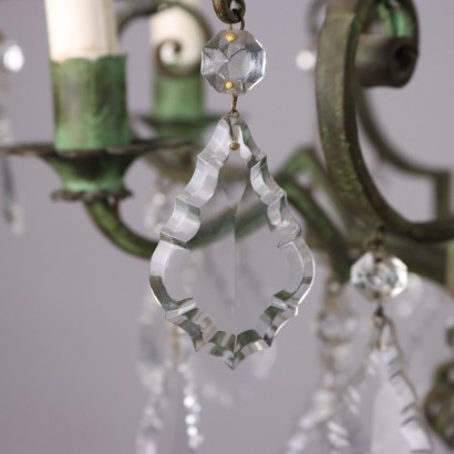 Painted Wrought Iron Chandelier