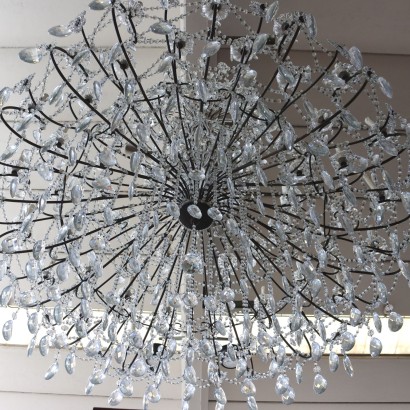 Lustre avec pampilles en cristal diam%2, Grand Lustre en Cristal