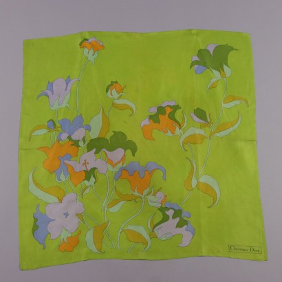 Christian Dior Vintage Scarf Green Aci