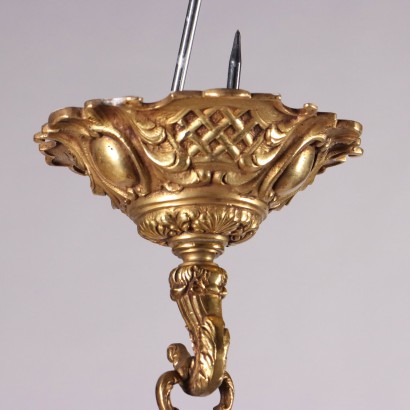 Lampadario in Stile Rococò in Bronz