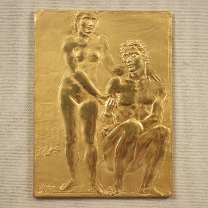 Triptychon mit Flachreliefs von Francesco Me,Triptychon mit Flachreliefs aus Bronze,Francesco Messina,Francesco Messina,Francesco Messina,Francesco Messina,Francesco Messina