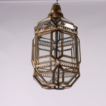 Pair of Golden Metal Lanterns