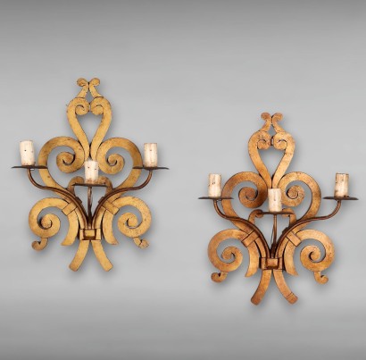 Pair of Golden Iron Appliques