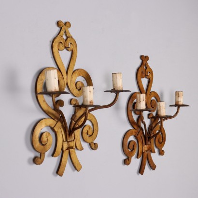 Pair of Golden Iron Appliques