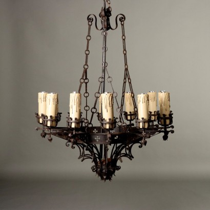 Large Wrought Iron Chandelier