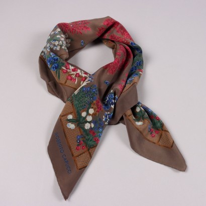 Capucci Foulard Vintage Floreale Tortora