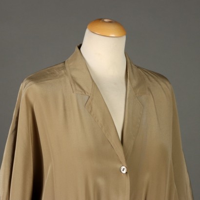 Max Mara Abito Vintage in Seta Beige