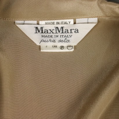 Max Mara Abito Vintage in Seta Beige