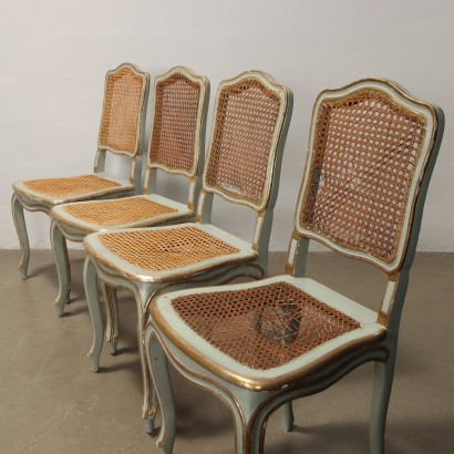 Groupe de Chaises Laquées Barocchetto