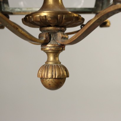 Pair of brass lanterns