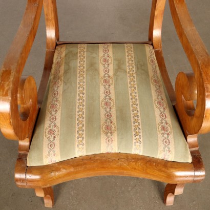 Sillón Louis Philippe en madera de cerezo