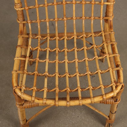 Six bamboo chairs from the 80s