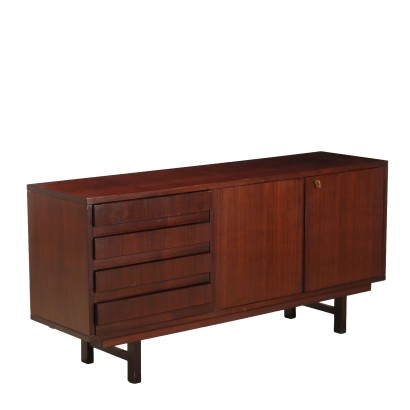 Vintage 1960s Sideboard Exotic Wood Veneer Italy