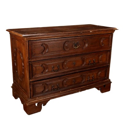 Commode Baroque Ancienne en Noyer Italie XVIIIe Siècle