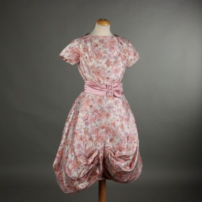 Robe en soie vintage des années 1950