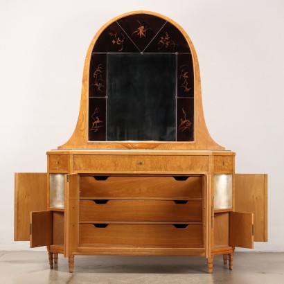 Commode avec miroir années 40-50