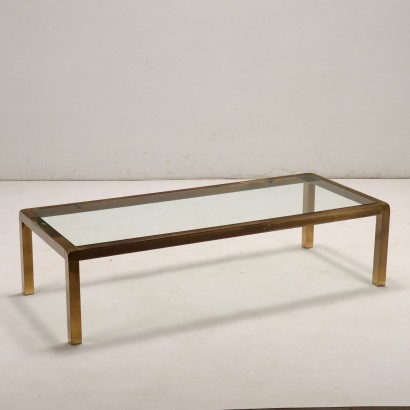 Table basse en laiton des années 1960