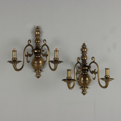 Paire d'Appliques En Bronze Style Bar