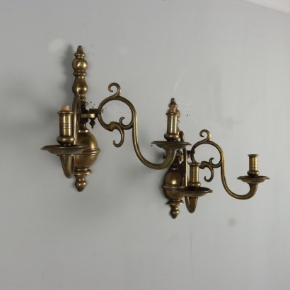 Paire d'Appliques En Bronze Style Bar