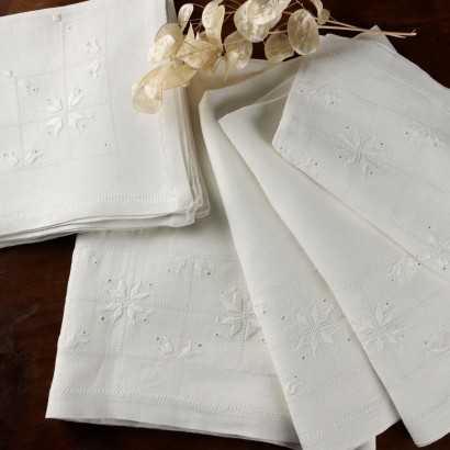 antique, tablecloth, antique tablecloths, antique tablecloth, antique Italian tablecloth, antique tablecloth, neoclassical tablecloth, 19th century tablecloth, linen tablecloth with 12 napkins