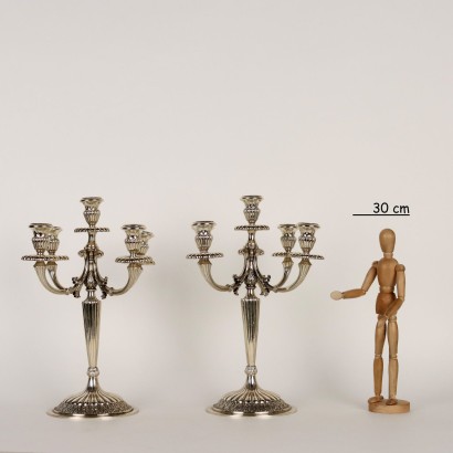 Par de Candelabros Fabricación en Plata