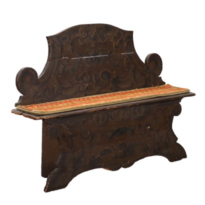 Antiker Barocker Bank aus Lackiertem Holz Italien des XVIII Jhs