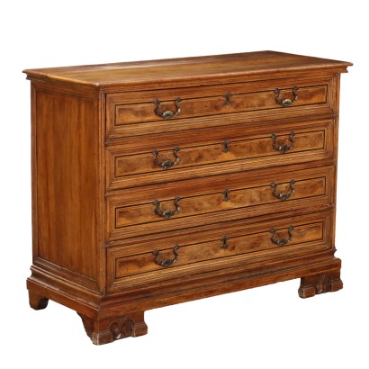 Antique Baroque Chest of Drawers Walnut 4 Drawers XVIII Century