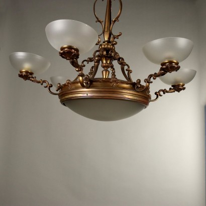 Brass chandelier