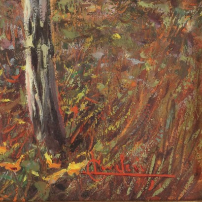 Painting by Lodovico Cavaleri,Woodland landscape,Ludovico Cavaleri,Ludovico Cavaleri,Ludovico Cavaleri,Ludovico Cavaleri