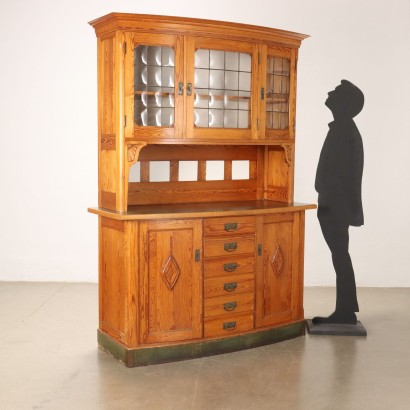 Liberty sideboard with artistic stained glass windows