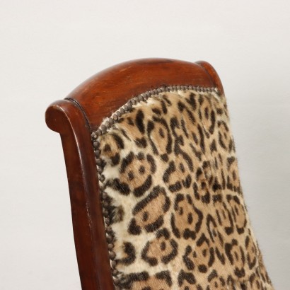 Paire de chaises en tissu imprimé animalier