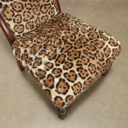 Paire de chaises en tissu imprimé animalier