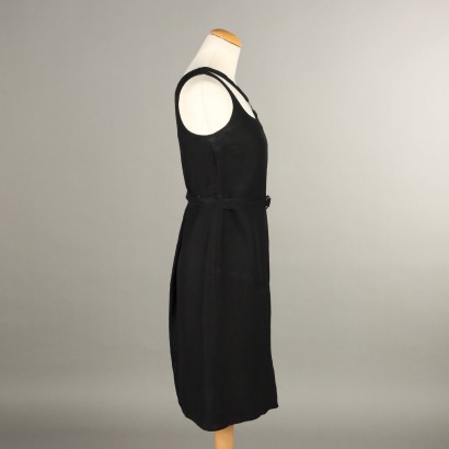 Robe Marella en lin mélangé noir