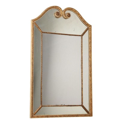 Miroir Ancien en Style avec Décorations Italie XXe Siècle