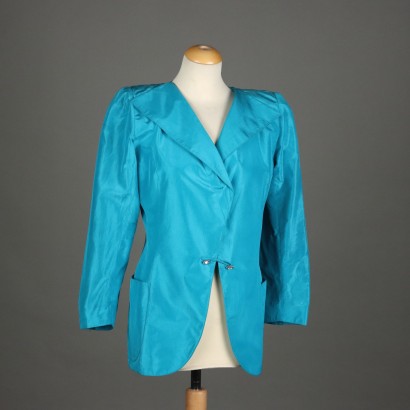 Veste en soie turquoise Ungaro vintage