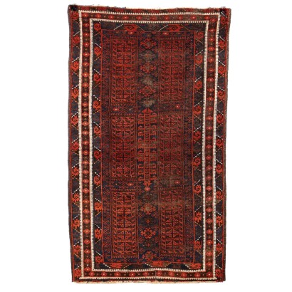 Tapis Beluchi Ancien Laine Noeud Fin Iran 219 x 125 cm