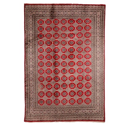 Tapis Bukhara Ancien Coton Laine Noeud Fin Pakistan 279 x 190 cm