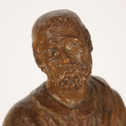 Figura di Filosofo Scultura Lignea