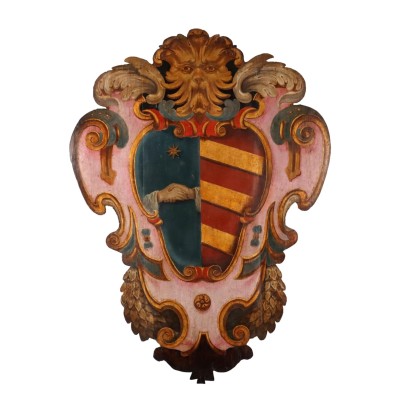 Large Baroque Pasqui Family Coat of Arms