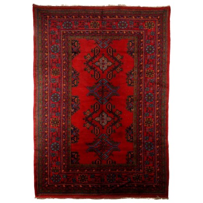 Antiker Ushak Teppich Wolle Großer Knoten Türkei 345 x 242 cm