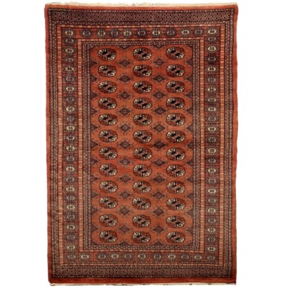 Tapis Bukhara Ancien Coton Laine Noeud Fin Pakistan 185 x 126 cm