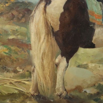 Peinture de Rialdo Guizzardi,Enfant sur le poney,Rialdo Guizzardi,Rialdo Guizzardi,Rialdo Guizzardi