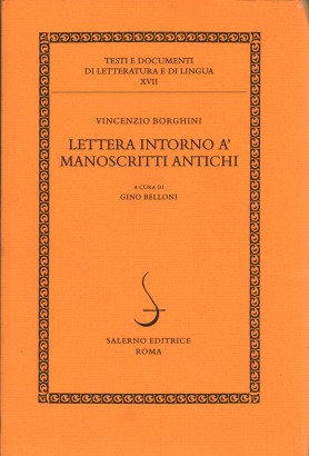 Lettera intorno a' manoscritti antichi