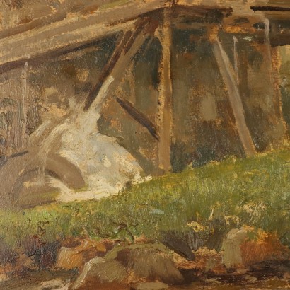 Painting by Carlo Vittori,Landscape with mill,Carlo Vittori,Carlo Vittori,Carlo Vittori,Carlo Vittori