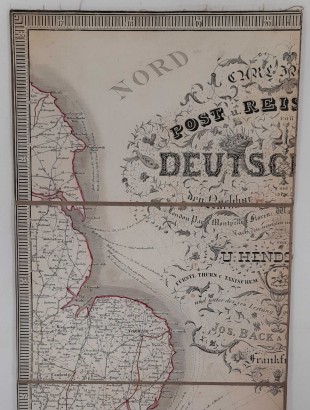 Carl Jugel's Post und Reise Karte von Deutschland und den Nachbarstaaten, bis London, Paris, Montpellier, Florenz, Warschau, Kopenhagen