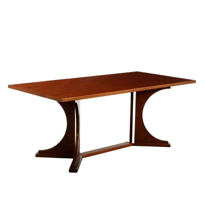 Table Vintage Plaquée en Noyer Italie des Années 1960