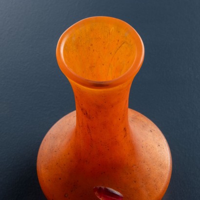 Vase Daum orange, Vase Daum au Scarabée