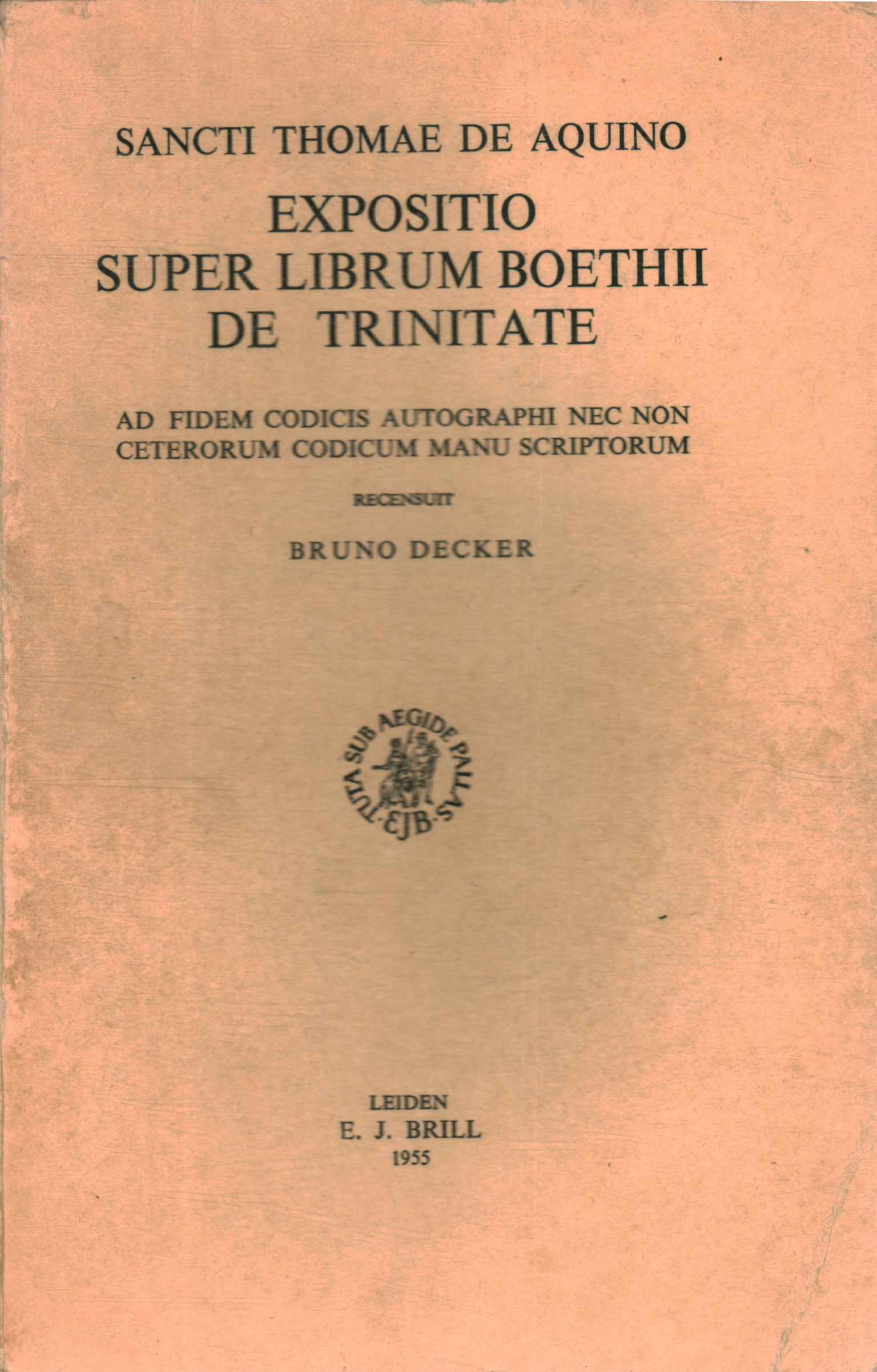 Expositio Super Librum Boethii de Trinidad